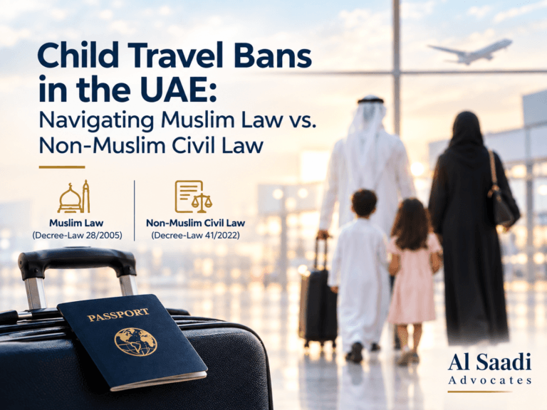 Child travel Restriction Dubai by Al saadi Advocates
